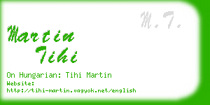 martin tihi business card